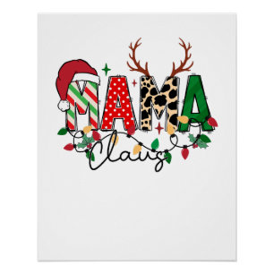 Xmas Gift Mama Claus met Kinder Perfect Poster