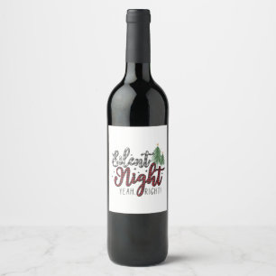 Xmas Gift Silent Night Ja Wijn Etiket