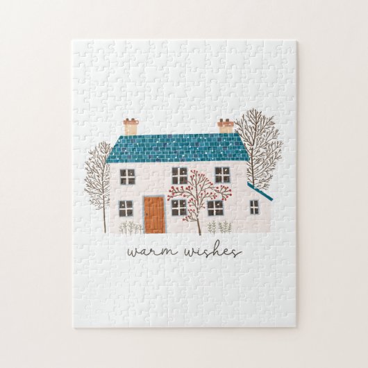 Xmas Gift Warm Wishes Legpuzzel (Verticaal)