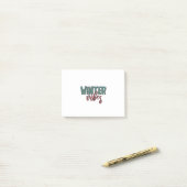 Xmas Gift Winter Vibes Post-it® Notes (Op bureau)