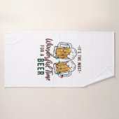 Xmas Gift Wonderful Time For A Beer (Serviette de bain)
