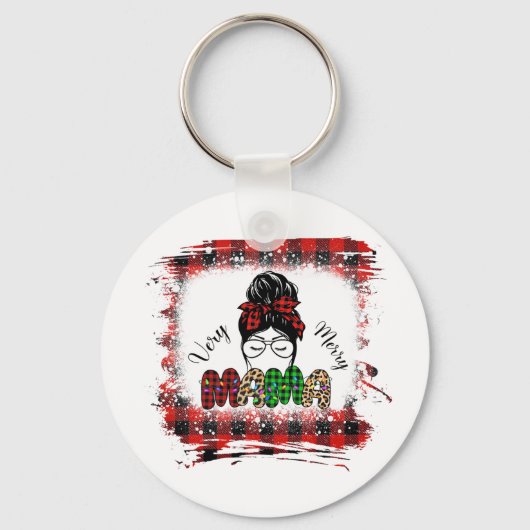 Xmas Gift Zeer Merry Mama Sleutelhanger (Voorkant)