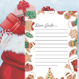 Xmas Gingerbread Kinder Verlanglijstje Brief aan S