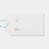 Xmas Gingerbread Man Koper Bruin BE562 Cadeaulabel (Achterkant Horizontaal)