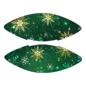 Xmas Golden Snowflakes op groene achtergrond American Football (Panelen)
