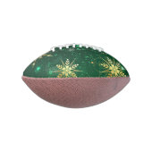 Xmas Golden Snowflakes op groene achtergrond American Football (Gedraaid 90)
