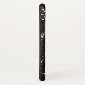 Xmas Golden Snowflakes op zwarte achtergrond Case-Mate iPhone Case (Achterkant/rechts)