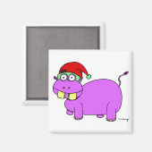 Xmas Hippo Magnet (Recto/Verso)