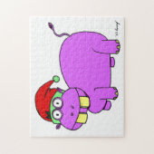 Xmas Hippo Puzzle Legpuzzel (Verticaal)