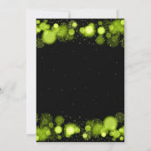 Xmas Holiday Dinner Party Winter Silver Bow Green Kaart (Achterkant)