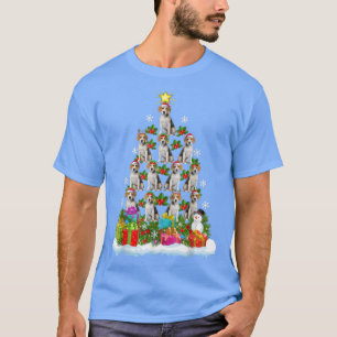 Xmas Holiday Funny Santa Beagle Dog kerstboom T-shirt