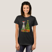 Xmas Holiday Licht Santa Whippet Dog Kerstmis Tr T-shirt (Voorkant volledig)