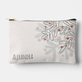 Xmas holiday mistletoe name text Print Cut Sew Bag Etui