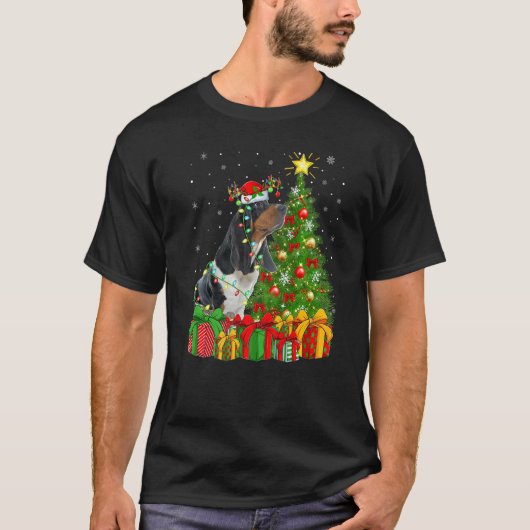 Xmas Holiday Santa Rhodesian Ridgeback Dog Christm T-shirt (Voorkant)