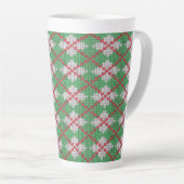 XMAS JACQUARD KNIT Tall Latte Mug (Angle droit)