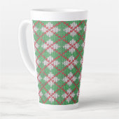 XMAS JACQUARD KNIT Tall Latte Mug (Angle gauche)