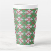 XMAS JACQUARD KNIT Tall Latte Mug (Devant)