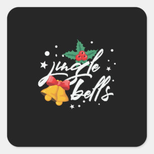 Xmas Jingle Bells Vierkante Sticker