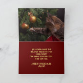 XMAS KAT KERST KAART VOOR MAMA (Binnen)