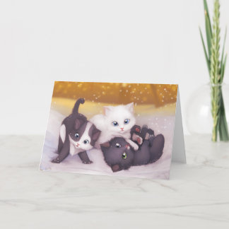Xmas Kittens Briefkaart