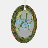 XMas kranstherapie PET Metalen Ornament (Voorkant Rechts)