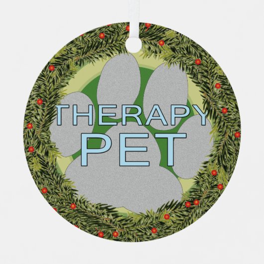XMas kranstherapie PET Metalen Ornament (Voorkant)