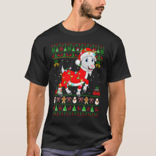 Xmas Licht lustig Sweater Style Santa Goat Christm T-shirt