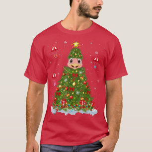 Xmas Light Matting Family Funny Ostrich Bird Chri T-shirt