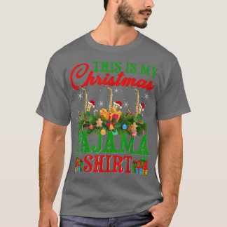 Xmas Light Saophone Music Lover Dit is mijn kerstm T-shirt