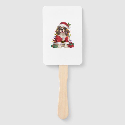 Xmas Lighting Cavalier King Charles Spaniel Dog Ch Handwaaier (Voorkant)