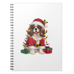Xmas Lighting Cavalier King Charles Spaniel Dog Ch Notitieboek