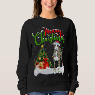 Xmas Lighting Matching Santa Italiaanse Greyhound Trui