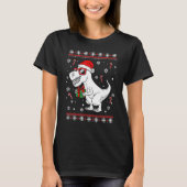 Xmas Lighting Santa Hat Ugly Rex Dinosaurs Christm T-shirt (Voorkant)