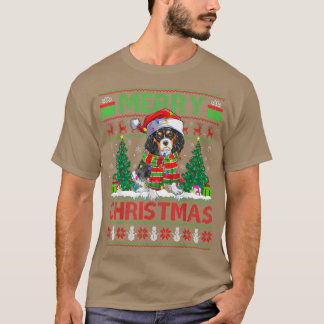 Xmas Lighting Ugly Cavalier King Charles Spaniel C T-shirt