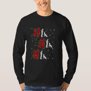 Xmas Lights HO HO HO Hond Trainer Grappig Lelijke T-shirt