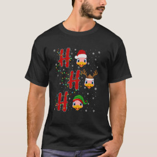 Xmas Lights HO HO HO Struisvogel Grappig Lelijke K T-shirt