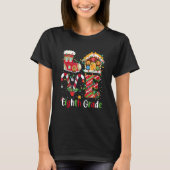 Xmas Lights Love 8ste graad leraar kerst T-shirt (Voorkant)