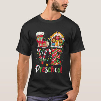 Xmas Lights Love Preschoolleraar Kerstmis T-shirt