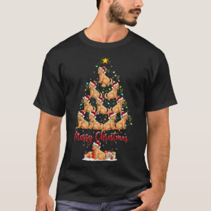 Xmas Lights Ugly Sweater Style Santa Aardvark Chri T-shirt