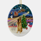 Xmas Magic - Belgisch Tervuren Keramisch Ornament (Rechts)
