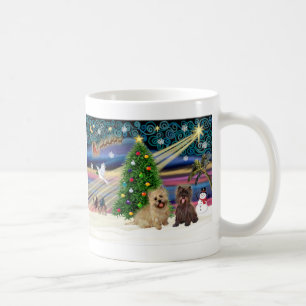Xmas Magic-Cairn Pair-Wheatn+Brindle Koffiemok