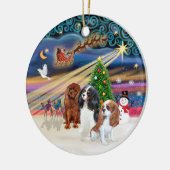 Xmas Magic - Cavaliers (drie) Keramisch Ornament (Links)
