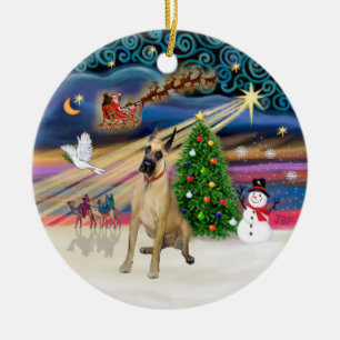 Xmas Magic - Fawn Grote Deen #20 (sit) Keramisch Ornament