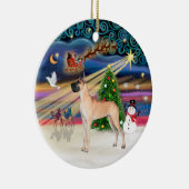Xmas Magic - Fawn Grote Deen (stand) Keramisch Ornament (Rechts)
