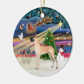 Xmas Magic - Fawn Grote Deen (stand) Keramisch Ornament (Links)
