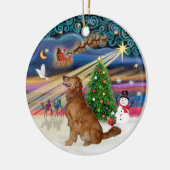 Xmas Magic - Golden Retriever (B-Prof) Keramisch Ornament (Links)