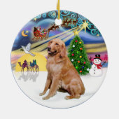 Xmas Magic - Gouden (B1) Keramisch Ornament (Achterkant)