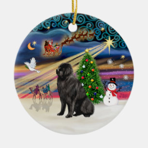 Xmas Magic - Newfoundland 1 Keramisch Ornament