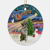 Xmas Magic - Noorse Elandhond Keramisch Ornament (Links)