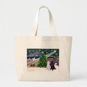 XMAS MAGIC-Poodle ST-Pair2 Grote Tote Bag